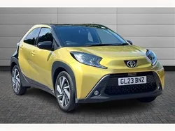 Brass gold with black roof Used 2023 Toyota Aygo Hatchback | £14,295 (Fair price)