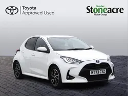 White Used 2023 Toyota Yaris Hybrid Design Hatchback | £18,500 (Fair price)