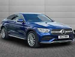 Blue Used 2021 Mercedes GLC300 AMG Line Premium Coupe | £29,995 (Fair price)