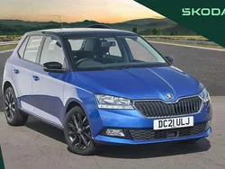 Race blue metallic black magic pearl effect Used 2021 Skoda Fabia SE Hatchback | £11,995 (Fair price)