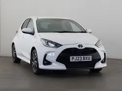 White Used 2023 Toyota Yaris Hybrid Design Hatchback | £17,698 (Fair price)