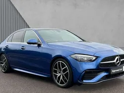 Blue Used 2024 Mercedes C300e AMG Line Premium Plus Sedan | £40,852 (Expensive)