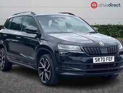Exclusive paint crystal black Used 2021 Skoda Karoq SportLine SUV | £19,825 (Fair price)