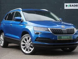 Race blue metallic Used 2020 Skoda Karoq SE L SUV | £18,295 (Fair price)