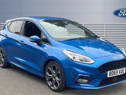 Desert island blue (exclusive colour) Used 2019 Ford Fiesta ST-Line Hatchback | £8,480 (Fair price)