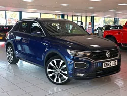 Atlantic blue Used 2019 VW T-Roc R-line SUV | £20,489 (Fair price)
