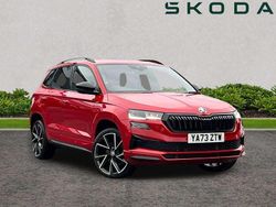 Velvet red metallic Used 2023 Skoda Karoq SportLine SUV | £26,495 (Fair price)