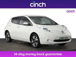White Used 2017 Nissan Leaf Tekna Hatchback | £5,489 (Expensive)