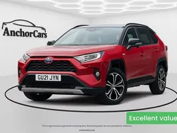 Black/red Used 2021 Toyota RAV4 Hybrid SUV | £20,551 (Fair price)