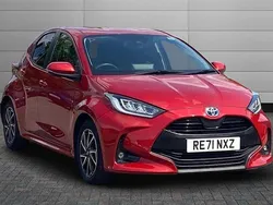 Red Used 2022 Toyota Yaris Hybrid Design Hatchback | £13,801 (Fair price)