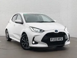 White Used 2023 Toyota Yaris Hybrid Design Hatchback | £17,998 (Fair price)