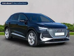 Black New 2024 Audi Q4 e-tron S-Line SUV | £34,018
