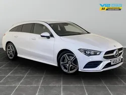 White Used 2021 Mercedes CLA200 AMG line Estate | £18,995 (Good price)