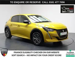 Yellow Used 2022 Peugeot e-208 Active+ Hatchback | £12,480 (Fair price)