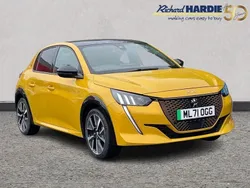 Yellow Used 2021 Peugeot e-208 GT Hatchback | £12,899 (Fair price)