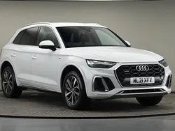 Glacier white metallic Used 2021 Audi Q5 S-Line SUV | £28,400 (Fair price)