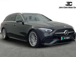 Black Used 2023 Mercedes C220 AMG Line Premium Estate | £32,750 (Fair price)
