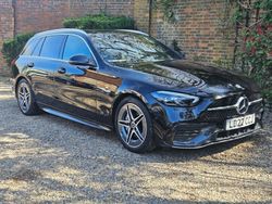 Black Used 2022 Mercedes C200 AMG line Estate | £26,495 (Expensive)