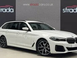 White Used 2021 BMW 520 M Sport Estate | £27,398 (Fair price)