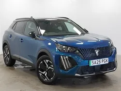 Blue New 2025 Peugeot e-2008 GTi SUV | £22,498 (Fair price)