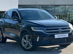 Deep black pearlescent New 2025 VW T-Roc R-line SUV | £30,065 (Super price)