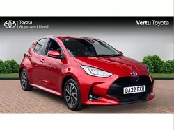 Red Used 2022 Toyota Yaris Hybrid Design Hatchback | £17,082 (Fair price)