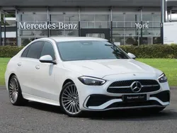 White Used 2023 Mercedes C220 AMG Line Premium Sedan | £34,000 (A bit pricey)
