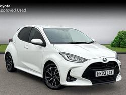 Pure white Used 2023 Toyota Yaris Hybrid Design Hatchback | £17,239 (Super price)