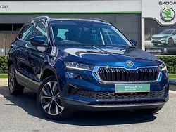 Petrol blue metallic Used 2022 Skoda Karoq SE L SUV | £18,285 (Fair price)