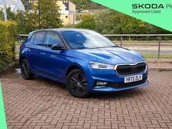 Race blue metallic black magic pearl effect Used 2022 Skoda Fabia Colour Edition Hatchback | £13,245 (Fair price)