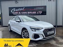 White Used 2021 Audi S3 Advanced Sedan | £29,999