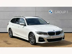Mineral white Used 2021 BMW 330 M Sport Estate | £27,495 (Fair price)