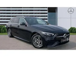 Black Used 2024 Mercedes C220 AMG line Estate | £32,134 (Good price)