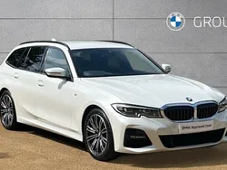 Mineral white Used 2021 BMW 330 M Sport Estate | £27,495 (Fair price)