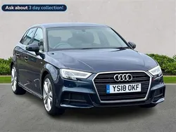 Blue Used 2018 Audi A3 S-Line Hatchback | £17,798 (Fair price)