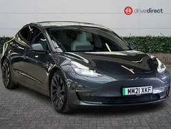Premium stealth grey Used 2021 Tesla Model 3 Performance Sedan | £20,600 (Fair price)