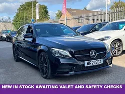 Black Used 2021 Mercedes C300 AMG line Estate | £27,990 (Fair price)