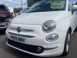 White Used 2019 Fiat 500 Lounge Hatchback | £7,999 (Fair price)
