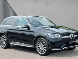 Obsidian black metallic Used 2021 Mercedes GLC300 AMG Line Premium SUV | £30,138 (Fair price)