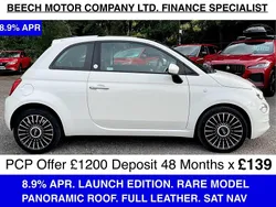 White Used 2020 Fiat 500 Launch Edition Hatchback | £9,790 (Fair price)