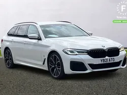 White Used 2021 BMW 530 Comfort Edition Estate | £28,199 (Expensive)