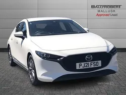 White Used 2021 Mazda 3 Hatchback | £13,650 (Good price)