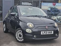 Black Used 2021 Fiat 500 Lounge Hatchback | £9,245 (Fair price)