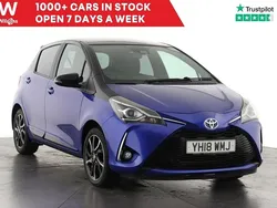 Blue/black Used 2018 Toyota Yaris Hybrid Hatchback | £12,499 (Good price)