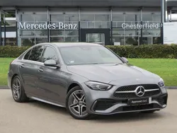 Grey Used 2022 Mercedes C200 AMG line Sedan | £29,350 (Fair price)