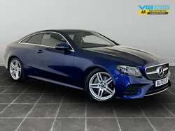 Blue Used 2020 Mercedes E220 AMG Line Premium Coupe | £23,795 (Fair price)