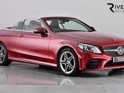 Designo cardinal red Used 2020 Mercedes C300 AMG line Cabriolet | £23,795 (Fair price)