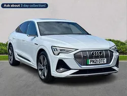 White Used 2021 Audi e-tron Sportback S-Line SUV | £28,385 (Expensive)