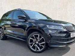Crystal black metallic Used 2020 Skoda Karoq SportLine SUV | £18,201 (Fair price)