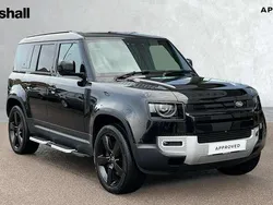 Metallic santorini black Used 2023 Land Rover Defender HSE SUV | £58,884 (Fair price)